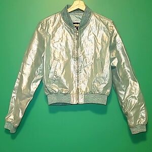 Vintage Maxima Wilson’s Metallic Leather Bomber Jacket